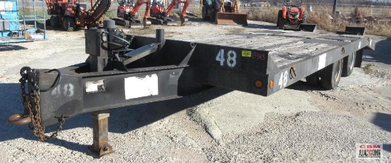 1987 Tag Trailer 96"x25' With Dovetail, Flip Up Ramps, Tandem Axle With Duals, Electric Brakes,