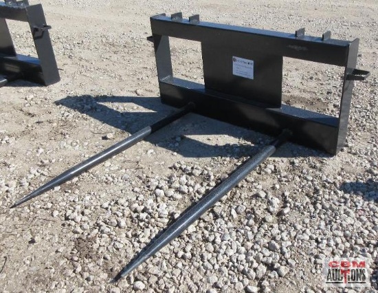 JCT Dual Hay Bale Spear Spike Skid Steer Attachment Plate *3