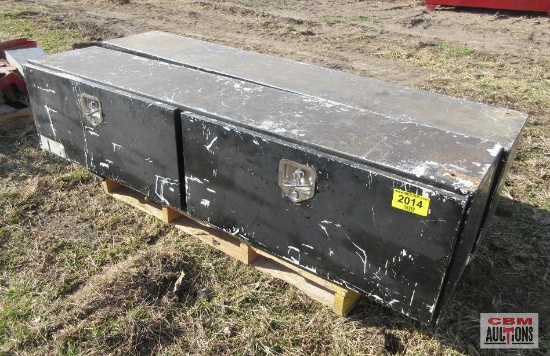Pair Of Tractor Supply 72" Black Steel Truck Tool Boxes *22
