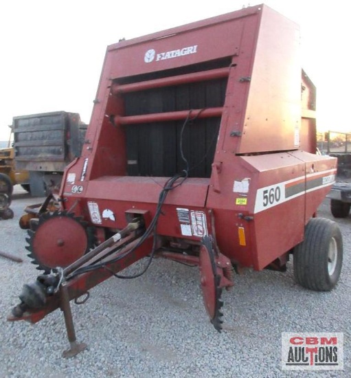 Hesston560 Round Baler, Tucker Wheels, 540 Pto, Twine, Bale Pusher S# 642 (Always Stored