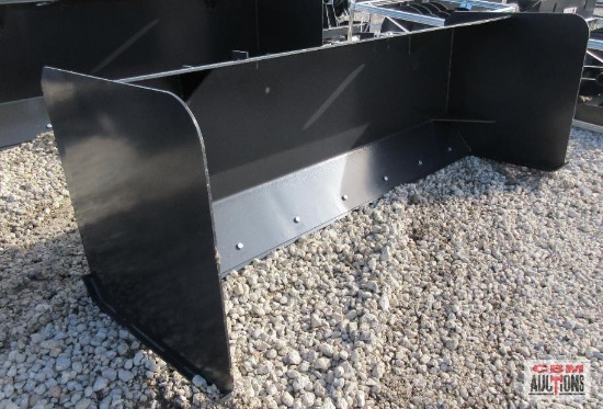 JCT 84" Skid Steer Snow Pusher Box With Adjustable Cutting Edge *1