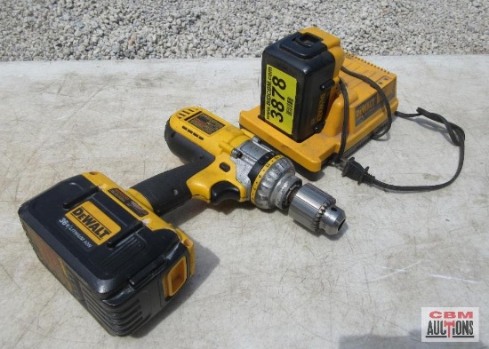 Dewalt DC900 36 Volt, Heavy Duty Cordless Drill, Driver, Hammer Drill, Batteries& Charger (Runs)