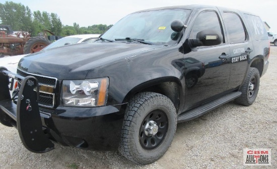 2014 Chevrolet Tahoe Multipurpose Vehicle Sheriff Patrol K-9 SUV (MPV), VIN # 1GNSK2E02ER141931