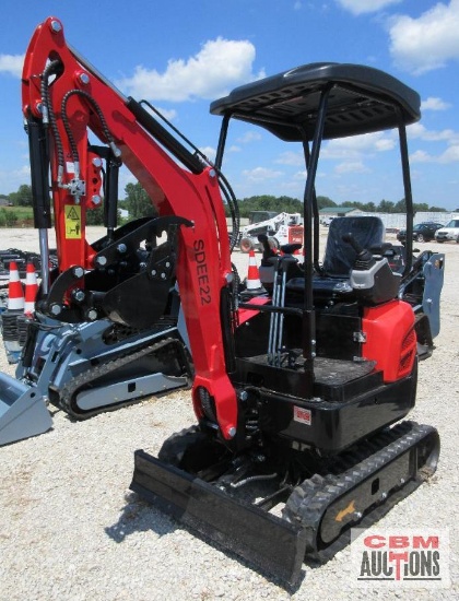 2026 SDLANCH SDEE22 Mini Excavator, YANMAR Diesel Engine, Swing Boom, Hydraulic Thumb, Auxiliary