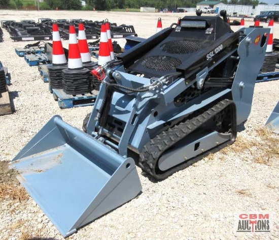 2026 SDLanch SSL1200 Mini Skid Steer Loader, YANMAR Diesel Engine, 44" Bucket, 6" Wide Tracks,