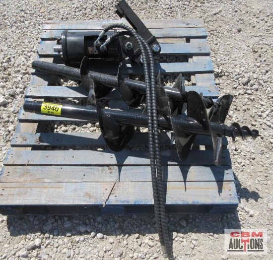 SDlanch Hydraulic Post Hole Auger With 8" & 12" Bits For Mini Excavator *1