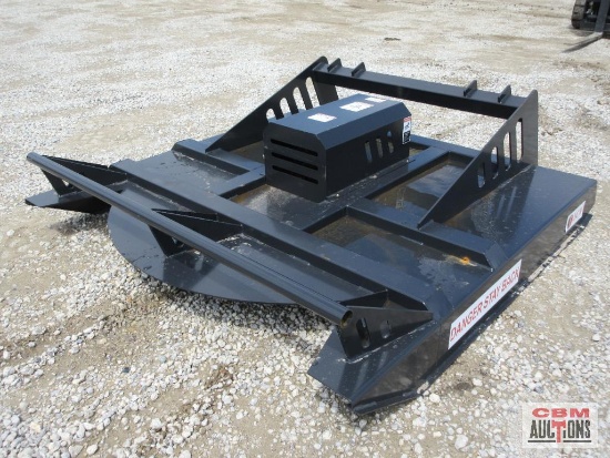 JCT 72" Skid Steer Brush Cutter Mower With Hoses & Couplers 6' Wide Deck Built With 7 Gauge Steel.