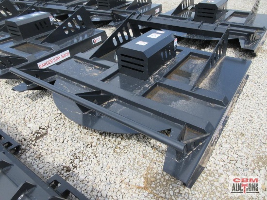 JCT 72" Skid Steer Brush Cutter Mower With Hoses & Couplers 6' Wide Deck Built With 7 Gauge Steel.