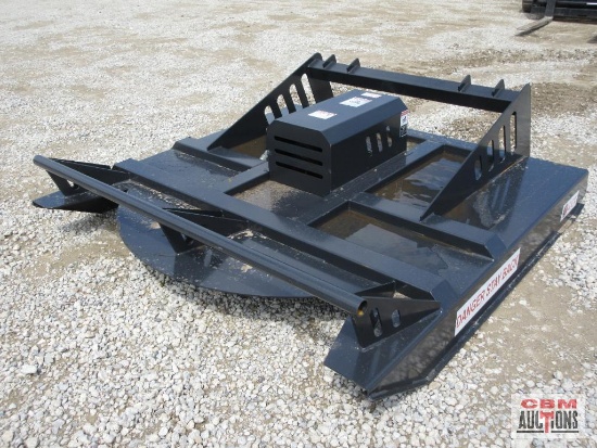 JCT 72" Skid Steer Brush Cutter Mower With Hoses & Couplers 6' Wide Deck Built With 7 Gauge Steel.