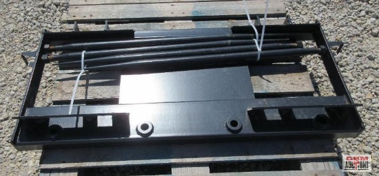 JCT Large Square Bale Spear Spike Skid Steer Attachment Plate *1