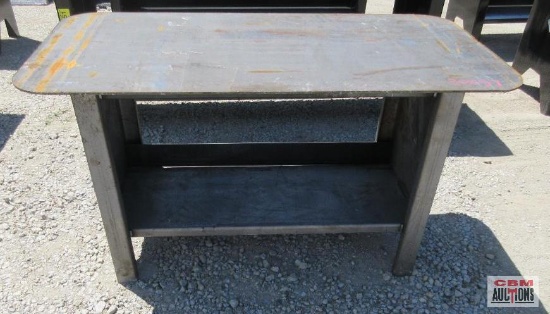KC 30" x 57" x 5/16" Steel Welding Table Bench With Lower Shelf Weighs #250 *3