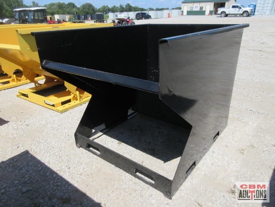 KC 2YFT-SST 2 Cu Yd Stackable Dumping Trash Debris Hopper With Skid Steer Mount and Fork Pockets