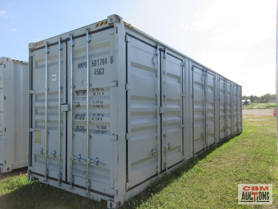 2026 40' Cargo Shipping Container, 9'6" High Cube, 4-92" Double Doors On The Side And Rear Doors,
