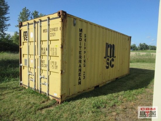 2007 20' Cargo Shipping Container 8'6" Cube, Rear Doors, Container MEDU2160314 (Buyer Loads - We