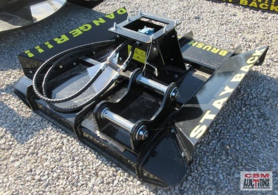 AGT EXRC54 54" Excavator Brush Cutter Mower 3 to 8-Ton Carrier, 16-21 GPM, Bracket Caterpillar 308