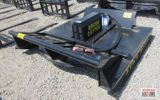 Mower King SSRC72 72" Skid Steer Brush Cutter Mower, Hoses & Couplers S#402A SHIPPED WITH NO OIL IN