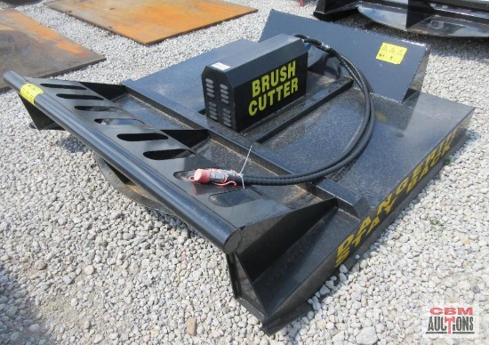 Mower King SSRC72 72" Skid Steer Brush Cutter Mower, Hoses & Couplers S#403A SHIPPED WITH NO OIL IN