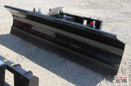 Mower King SPA84 84" Hydraulic Skid Steer Dozer Blade Snow Plow S# 402A *1