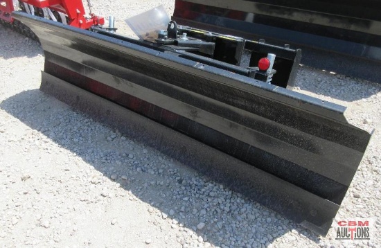 Mower King SPA84 84" Hydraulic Skid Steer Dozer Blade Snow Plow S# 401A *1