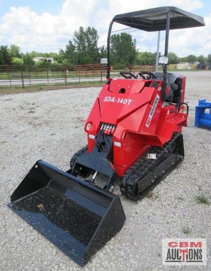 AGT SDA-140T Track Loader Mini Skid Steer, 15HP Gasoline Engine, Open Operator Station, Aux