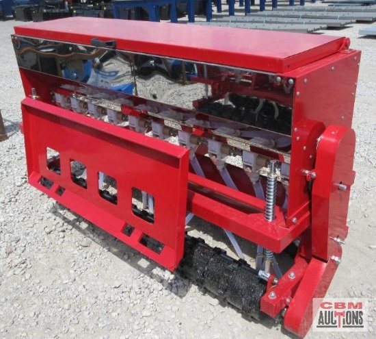 AGT STSD10 70" Seeder, Front & Rear Soil Conditioners, Bulk Seed Fill Top Load Seed Bin, Skid Steer