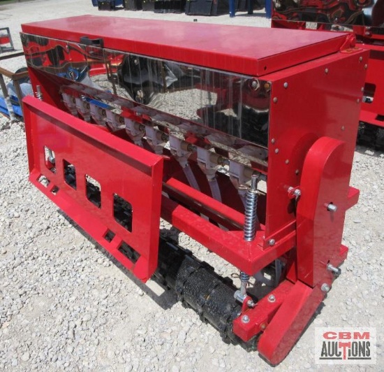 AGT STSD10 70" Seeder, Front & Rear Soil Conditioners, Bulk Seed Fill Top Load Seed Bin, Skid Steer