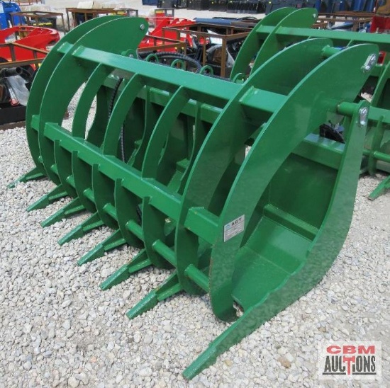 AGT SRR72 72" Heavy Duty Hydraulic Log Brush Grapple, Hoses & Couplers S# 102E