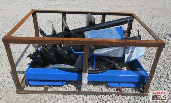 Mower KingSSECAG-Y Skid Steer Hydraulic Post Hole Auger Drive & 6",12" & 14" Auger Bits S# 101E *1