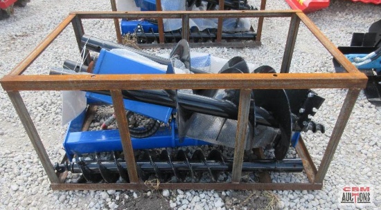 Mower King SSECAG-Y Skid Steer Hydraulic Post Hole Auger Drive & 6",12" & 14" Auger Bits S# 102E *1