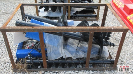 Mower King SSECAG-Y Skid Steer Hydraulic Post Hole Auger Drive & 6",12" & 14" Auger Bits S# 103E *1