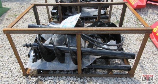 Mower King SSECAG-Y Skid Steer Hydraulic Post Hole Auger Drive & 6",12" & 14" Auger Bits S# 403E *1