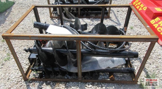 Mower King SSECAG-Y Skid Steer Hydraulic Post Hole Auger Drive & 6",12" & 14" Auger Bits S# 402E *1