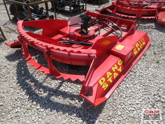 TOPCAT HDRC 81" Heavy Duty Skid Steer Brush Cutter Mower, Hoses & Couplers, 8" CapacityS# 102E