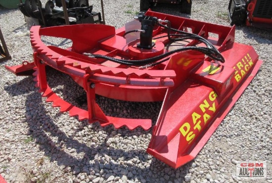 TOPCAT HDRC 81" Heavy Duty Skid Steer Brush Cutter Mower, Hoses & Couplers, 8" Capacity S# 101E