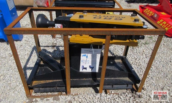 AGT PD680-PZ Skid Steer Post Driver, 680 Ft/lb Energy Class, 500-900 BPM Blow, Operating Weight