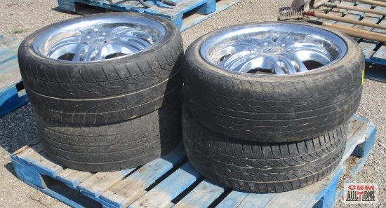 F-5 Uni 4-Lug Aluminum Wheels With 225/40R18 Tires *7