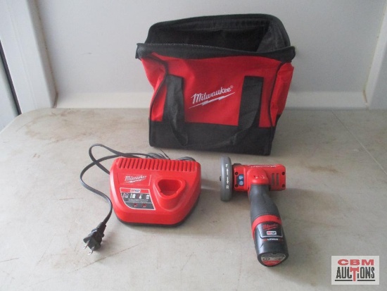Milwaukee 3" Cut Off Tool M12, Battery, Charger & Bag B6
