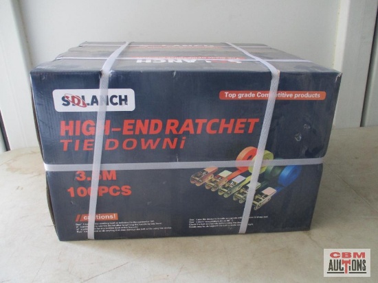 SDlanch3.5M 100+/- Ratchet Strap Tie-Downs *B7