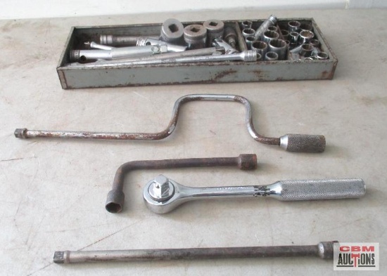 Assorted Sockets, Ratchets, Extensions, And Some Are S-K *B10