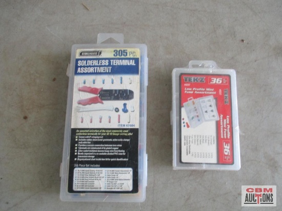 Store House Solderless Terminal Assortment And TEKZ Low Profile Mini Fuse Assortment *B3