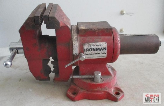 5 1/2" All Trade Iron Man Red Swivel Vise *B4