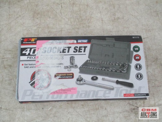 PT 1/4" And 3/8" SAE And Metric Socket Set *D10