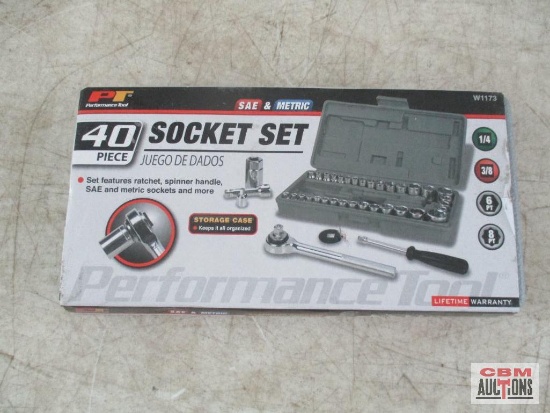 PT 1/4" And 3/8" SAE And Metric Socket Set *D10
