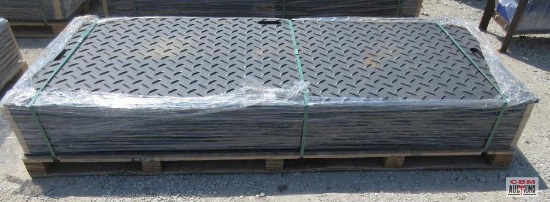 SDLaunch (15) Ground Protection Mats 42" x 94" Diamond Plated Smooth Plate Tread Design, 1/2" Thick,