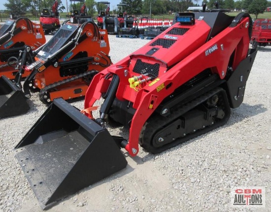 Future FT-V1000 Mini Skid Steer Loader, KUBOTA D1105 24 Hp Diesel Engine, 39" Bucket, Auxiliary