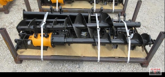 Future 8 Pc Mini Excavator Attachments, 8" Tooth Bucket, Auger Drive With 8" Bit 12" Auger Bit,