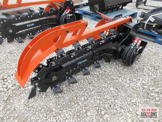 Future FT-D39F 8"x39" Hydraulic Skid Steer Trencher, Hoses & Couplers S# 5186 *5