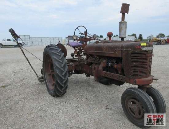 1949 International Harvester IH Farmall H Tractor With Sickle Bar S# 314427X1 (Runs) *4
