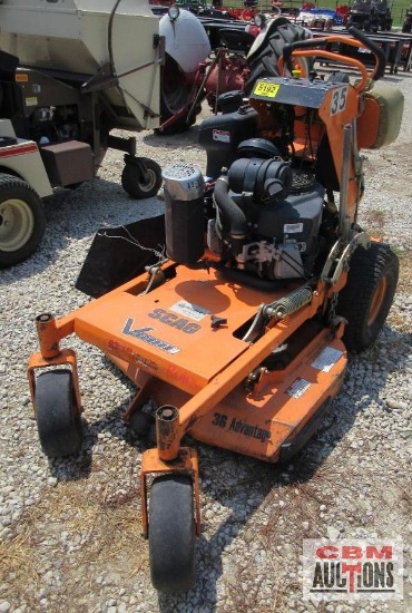 Scags V Ride SVR36A-600H 36" Stand-On Zero-Turn Mower, 19 Hp Kawasaki, 773 Hrs, S#421 (Runs- We've