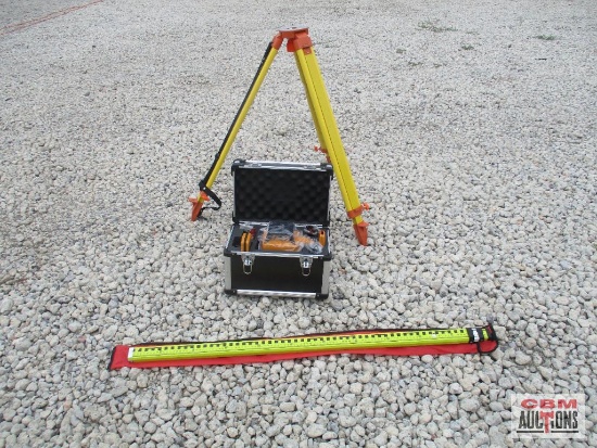 Future Self-Leveling Rotary Laser Level With Batteries, Receiver, Tripod, Grade Rod & Case *C18